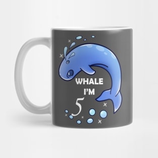 Whale I'm 5 years old Birthday Mug